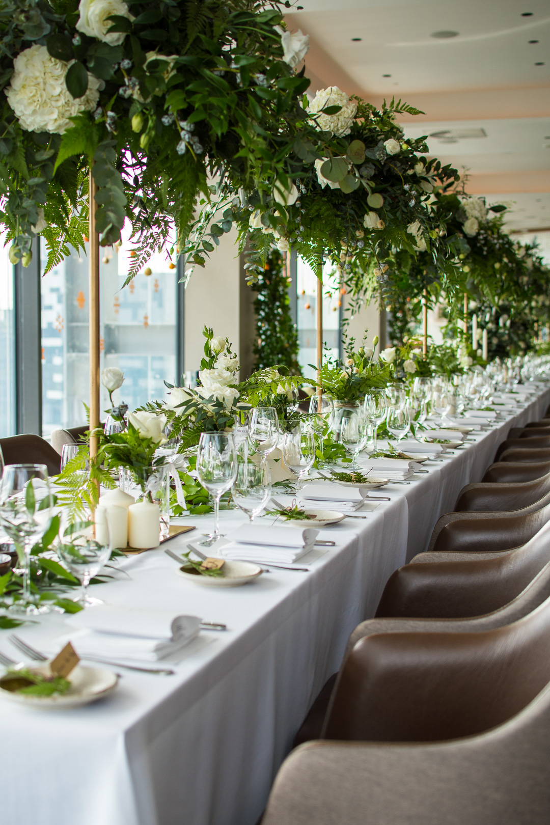 wedding dining table arrangement